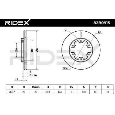 Brake Disc RIDEX 82B0915 82B0915 - photo 7