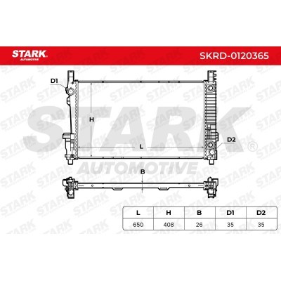 Radiator, Engine Cooling Stark SKRD-0120365 SKRD-0120365 - photo 4