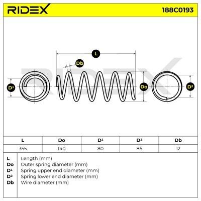 Suspension Spring RIDEX 188C0193 188C0193 - photo 5