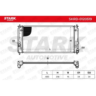 Radiator, Engine Cooling Stark SKRD-0120519 SKRD-0120519 - photo 4