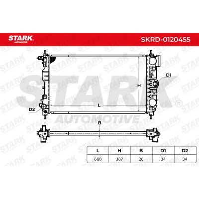 Radiator, Engine Cooling Stark SKRD-0120455 SKRD-0120455 - photo 4