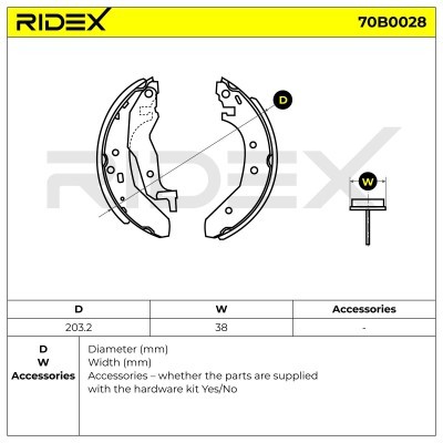 Brake Pads Set RIDEX 70B0028 70B0028 - photo 5