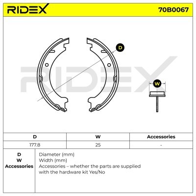 Brake Pads Set RIDEX 70B0067 70B0067 - photo 6