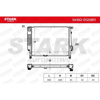Radiator, Engine Cooling Stark SKRD-0120811 SKRD-0120811 - photo 6