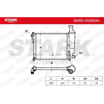 Radiator, Engine Cooling Stark SKRD-0120024 SKRD-0120024 - photo 6