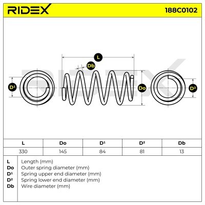 Suspension Spring RIDEX 188C0102 188C0102 - photo 4