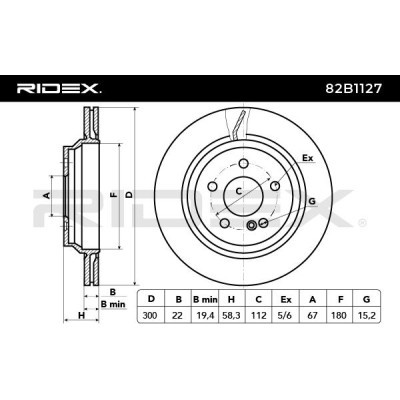 Brake Disc RIDEX 82B1127 82B1127 - photo 3