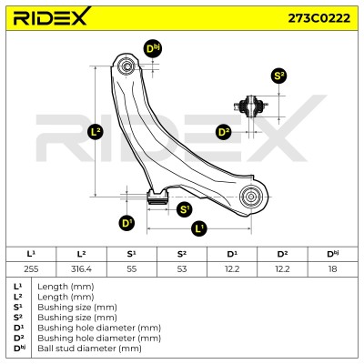 Control Arm RIDEX 273C0222 273C0222 - photo 7