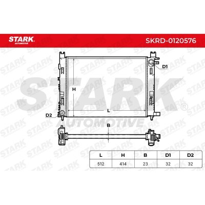 Radiator, Engine Cooling Stark SKRD-0120576 SKRD-0120576 - photo 5