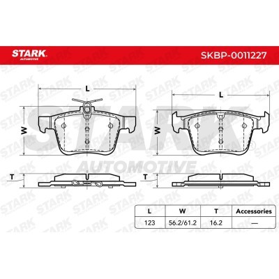 Brake Pads Set Stark SKBP-0011227 SKBP-0011227 - photo 3