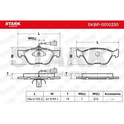 Brake Pads Set Stark SKBP-0010330 SKBP-0010330 - photo 3