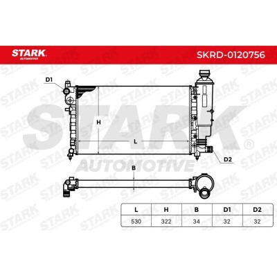 Radiator, Engine Cooling Stark SKRD-0120756 SKRD-0120756 - photo 5