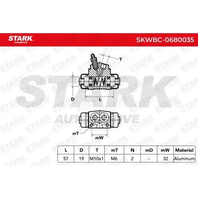 Wheel Brake Cylinder Stark SKWBC-0680035 SKWBC-0680035 - photo 8