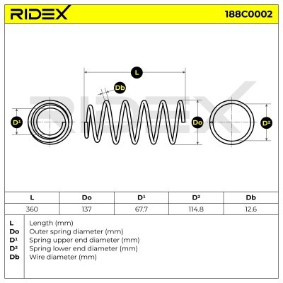 Suspension Spring RIDEX 188C0002 188C0002 - photo 5