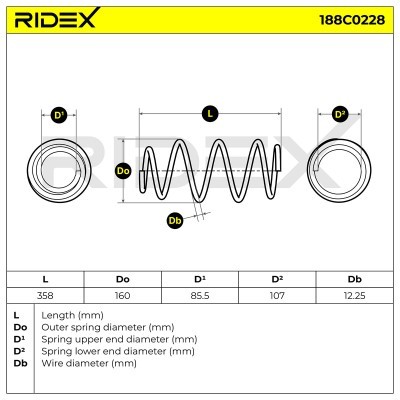 Suspension Spring RIDEX 188C0228 188C0228 - photo 4