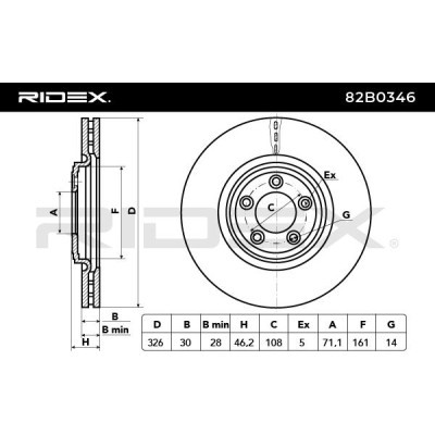 Brake Disc RIDEX 82B0346 82B0346 - photo 4
