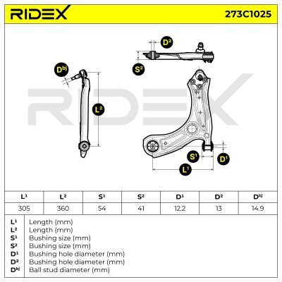 Control Arm RIDEX 273C1025 273C1025 - photo 6
