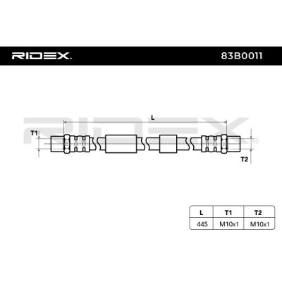 Brake Hose RIDEX 83B0011 83B0011 - photo 3