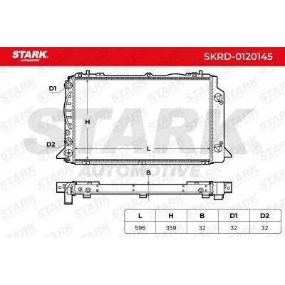 Radiator, Engine Cooling Stark SKRD-0120145 SKRD-0120145 - photo 3