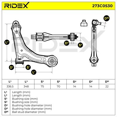 Control Arm RIDEX 273C0530 273C0530 - photo 7