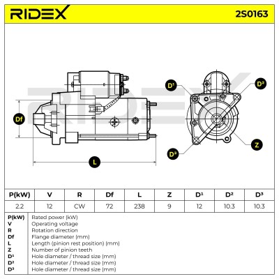 Starter RIDEX 2S0163 2S0163 - photo 6
