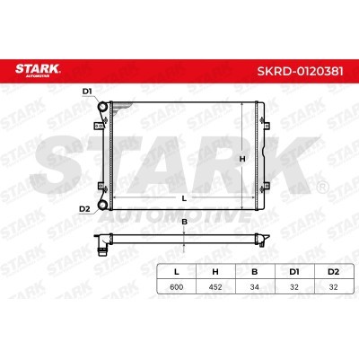 Radiator, Engine Cooling Stark SKRD-0120381 SKRD-0120381 - photo 5