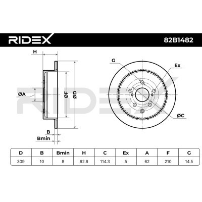 Brake Disc RIDEX 82B1482 82B1482 - photo 6