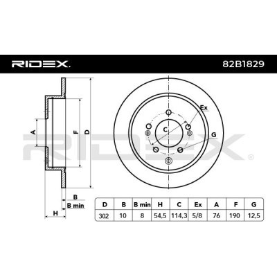 Brake Disc RIDEX 82B1829 82B1829 - photo 9
