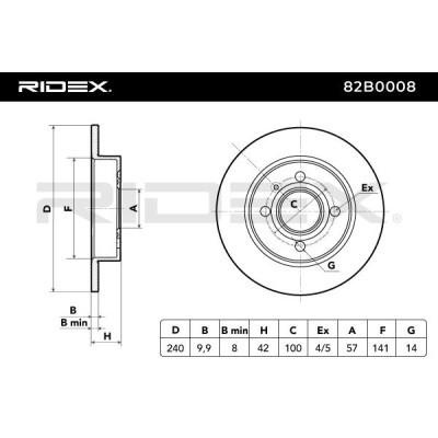 Brake Disc RIDEX 82B0008 82B0008 - photo 7