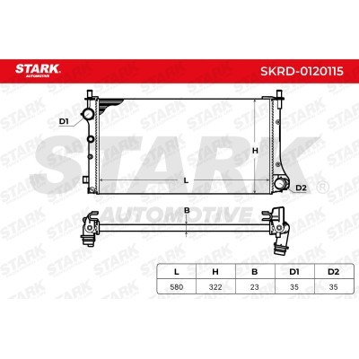 Radiator, Engine Cooling Stark SKRD-0120115 SKRD-0120115 - photo 5