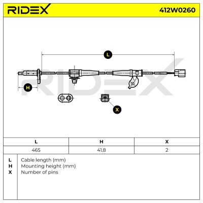 ABS Sensor RIDEX 412W0260 412W0260 - photo 6