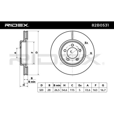 Brake Disc RIDEX 82B0531 82B0531 - photo 5