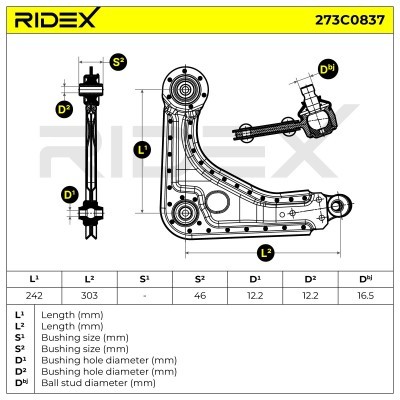 Control Arm RIDEX 273C0837 273C0837 - photo 7