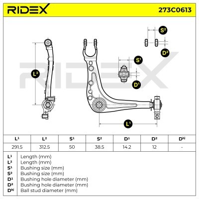 Control Arm RIDEX 273C0613 273C0613 - photo 5