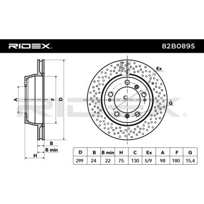 Brake Disc RIDEX 82B0895 82B0895 - photo 6