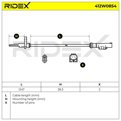 ABS Sensor RIDEX 412W0854 412W0854 - photo 6