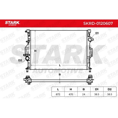 Radiator, Engine Cooling Stark SKRD-0120607 SKRD-0120607 - photo 5