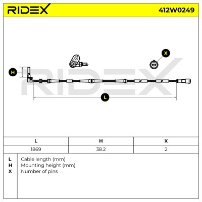 ABS Sensor RIDEX 412W0249 412W0249 - photo 6