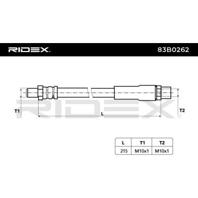 Brake Hose RIDEX 83B0262 83B0262 - photo 3