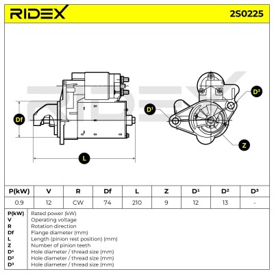 Starter RIDEX 2S0225 2S0225 - photo 7