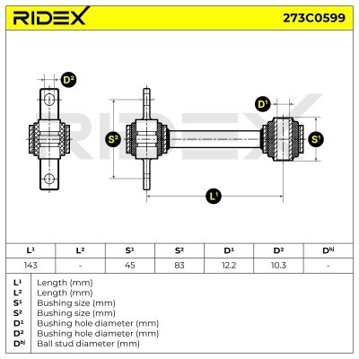 Control Arm RIDEX 273C0599 273C0599 - photo 5