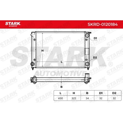 Radiator, Engine Cooling Stark SKRD-0120184 SKRD-0120184 - photo 4