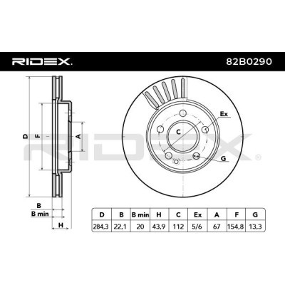 Brake Disc RIDEX 82B0290 82B0290 - photo 4