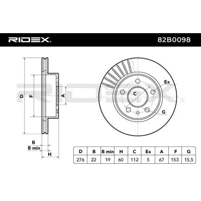Brake Disc RIDEX 82B0098 82B0098 - photo 5