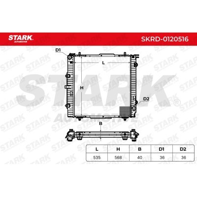 Radiator, Engine Cooling Stark SKRD-0120516 SKRD-0120516 - photo 11