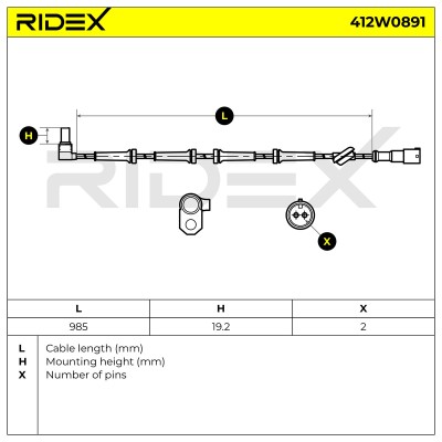 ABS Sensor RIDEX 412W0891 412W0891 - photo 6