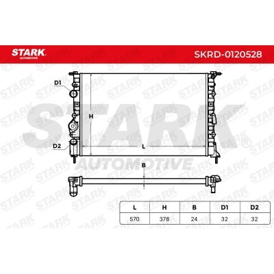 Radiator, Engine Cooling Stark SKRD-0120528 SKRD-0120528 - photo 5