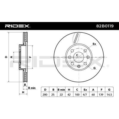 Brake Disc RIDEX 82B0119 82B0119 - photo 4