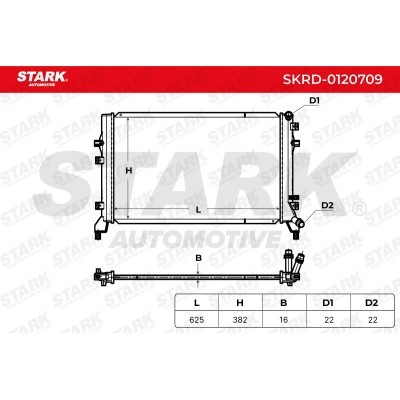 Radiator, Engine Cooling Stark SKRD-0120709 SKRD-0120709 - photo 7