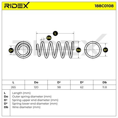 Suspension Spring RIDEX 188C0108 188C0108 - photo 5